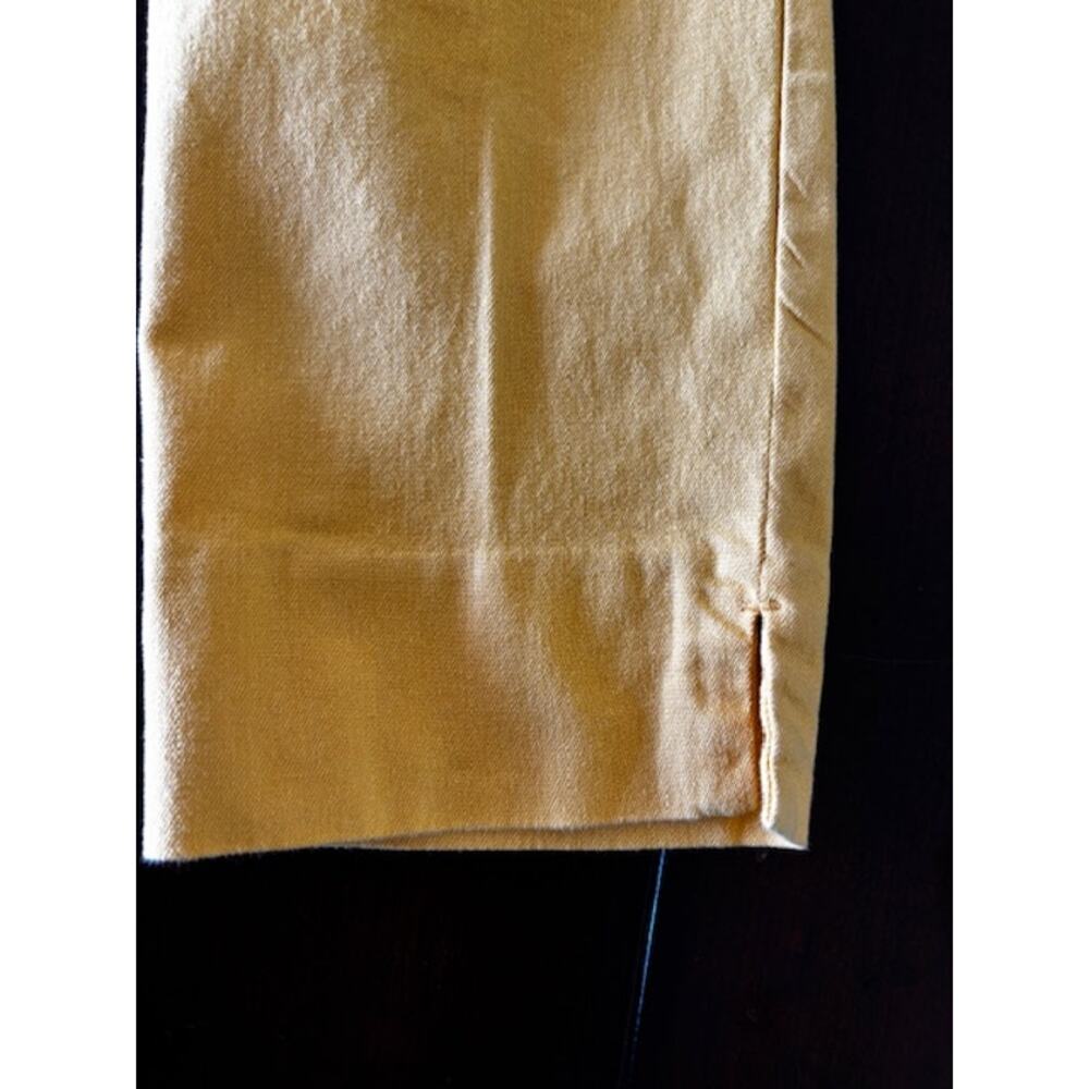 LOFT Outlet Petite 8‎ Yellow Skinny Ankle Pants Button Pocket Cotton Stretch - Picture 4 of 8